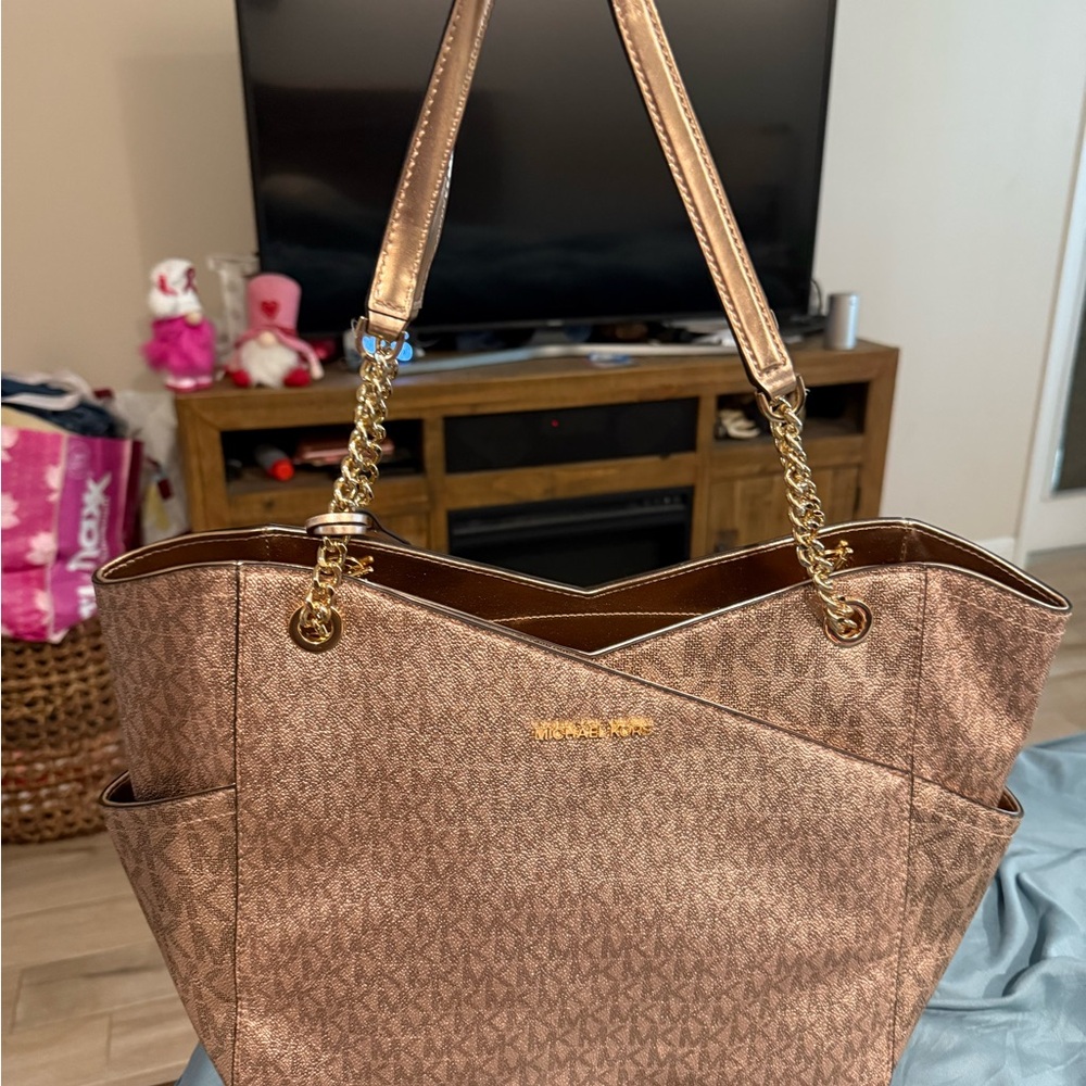 Michael Kors Rose Gold Tote Bag